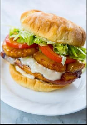 Chicken Pineapple Teriyaki Sandwich